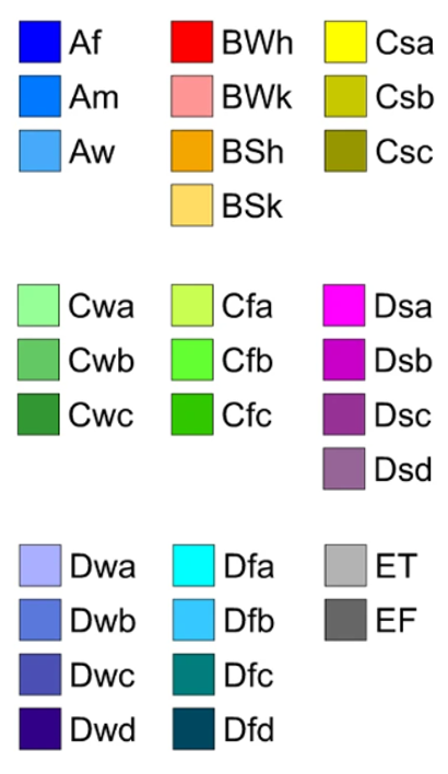 Köppen-Geiger climate classification